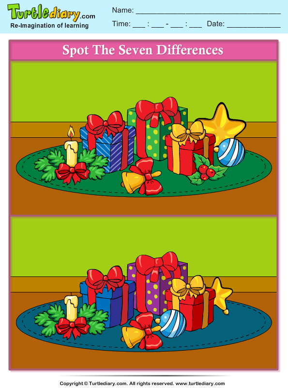 Christmas Spot The Difference Printable