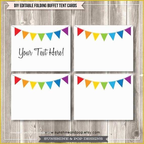 editable free printable tent cards templates