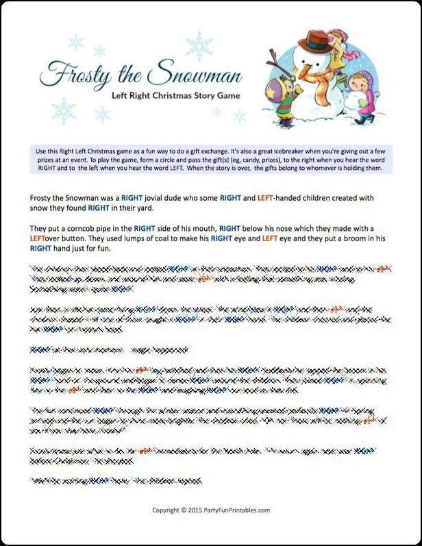 Free Printable Christmas Story Games Luke C Vail