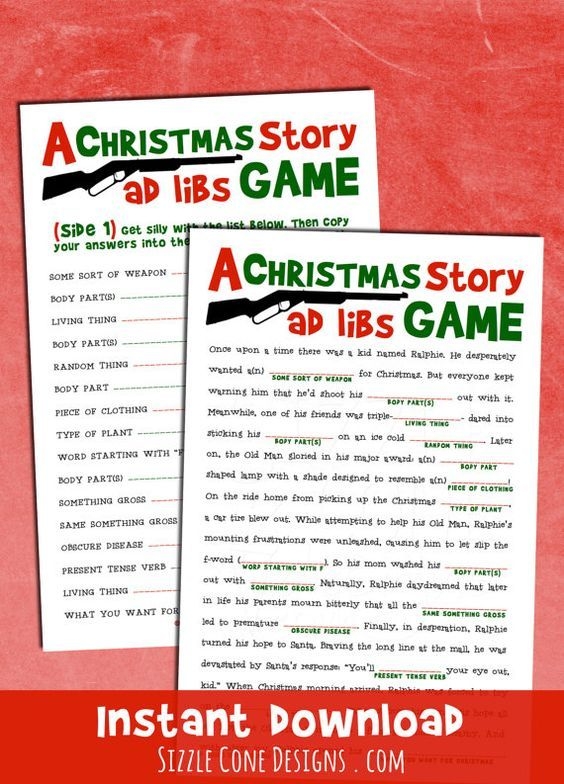 free printable christmas story games