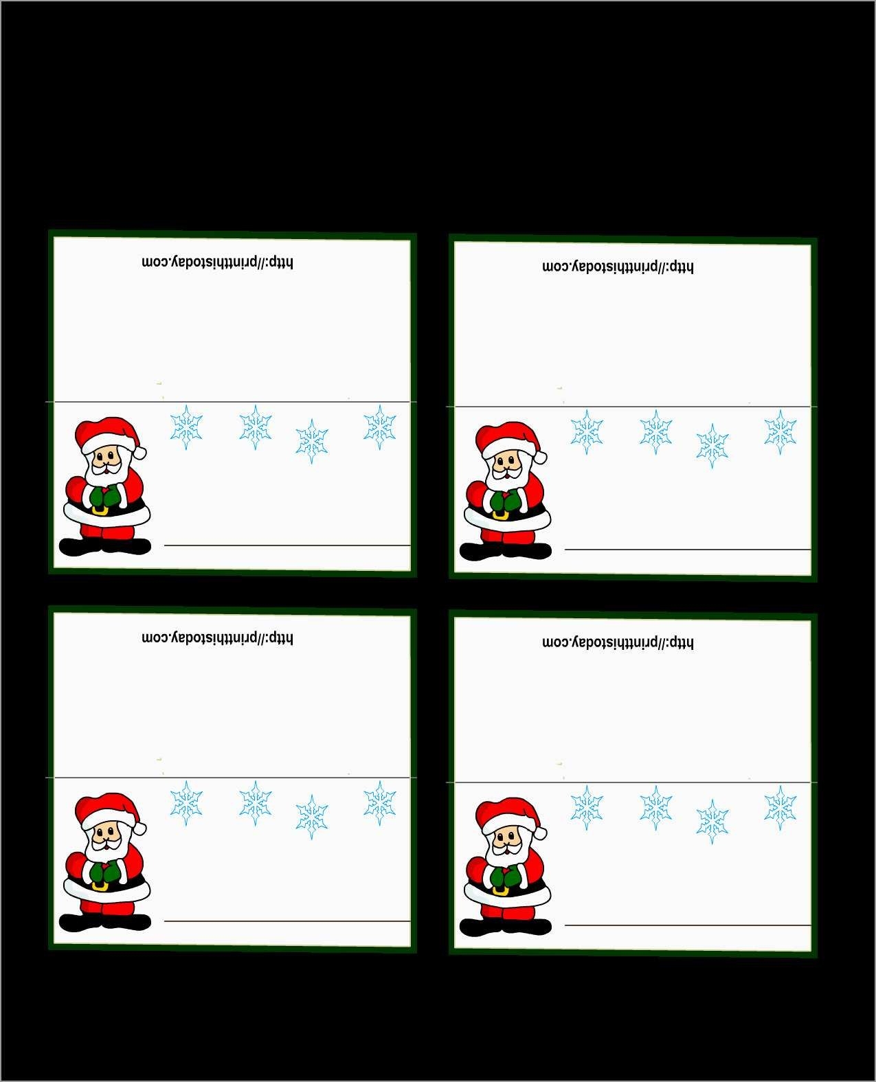 free printable christmas table place cards template