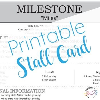 Printable Stall Card The Printable Pony Cards Stall In Horse Stall 