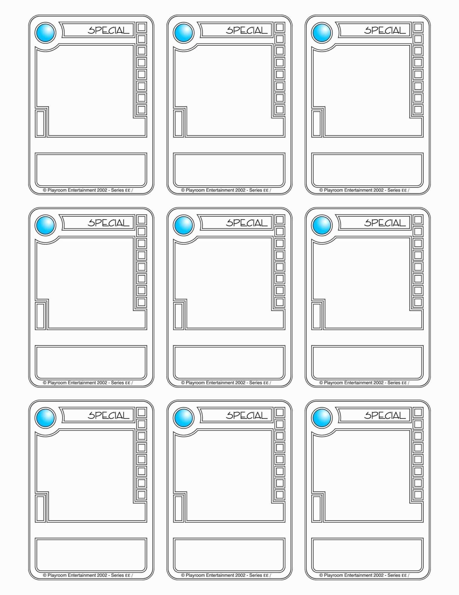 printable game card template