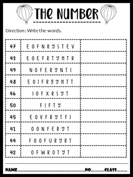 1 50 Numbers Worksheet The Numbers Worksheet Printable Worksheet 