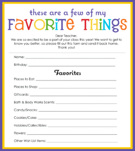 10 Best My Favorite Things Template Printable Printablee Fillable 