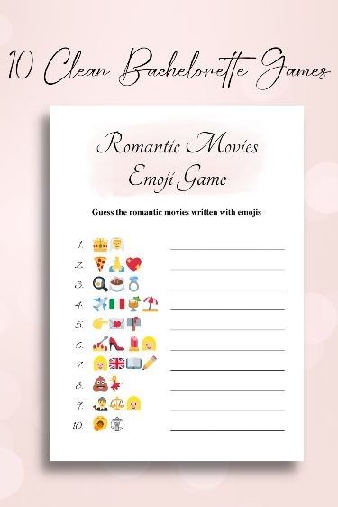 10 Clean Bachelorette Party Games Printable Bachelorette Game Bundle 