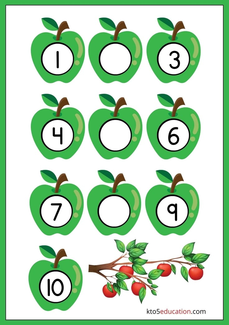 10 Missing Numbers Worksheet Free Download Numbers Kindergarten