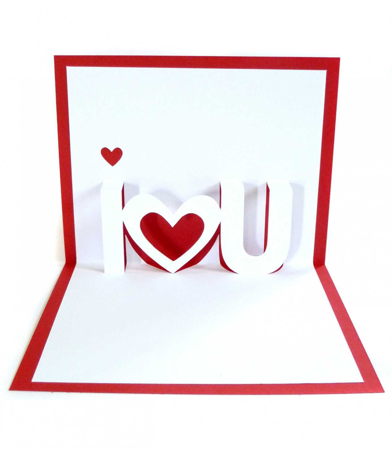 10 Valentine Pop Up Card Template Cards Templates Pertaining To I