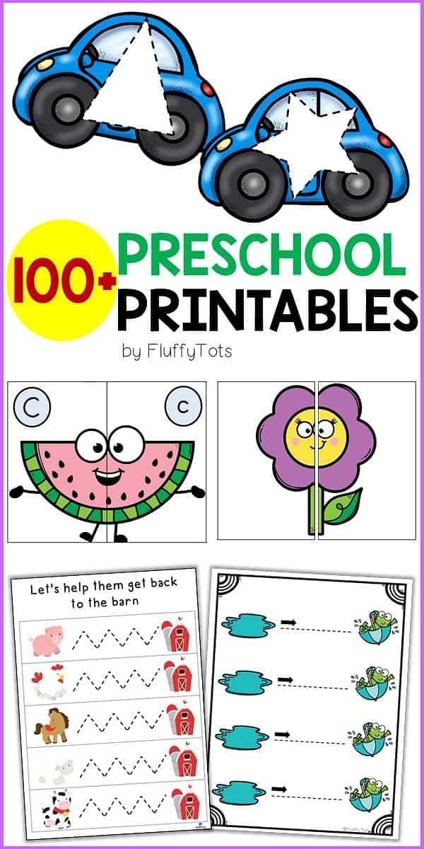 100 Preschool Printables Worksheets For Fun Learning FluffyTots 