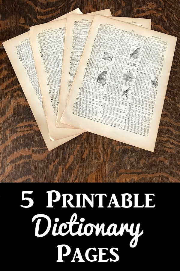 11 Vintage Dictionary Pages To Print The Graphics Fairy