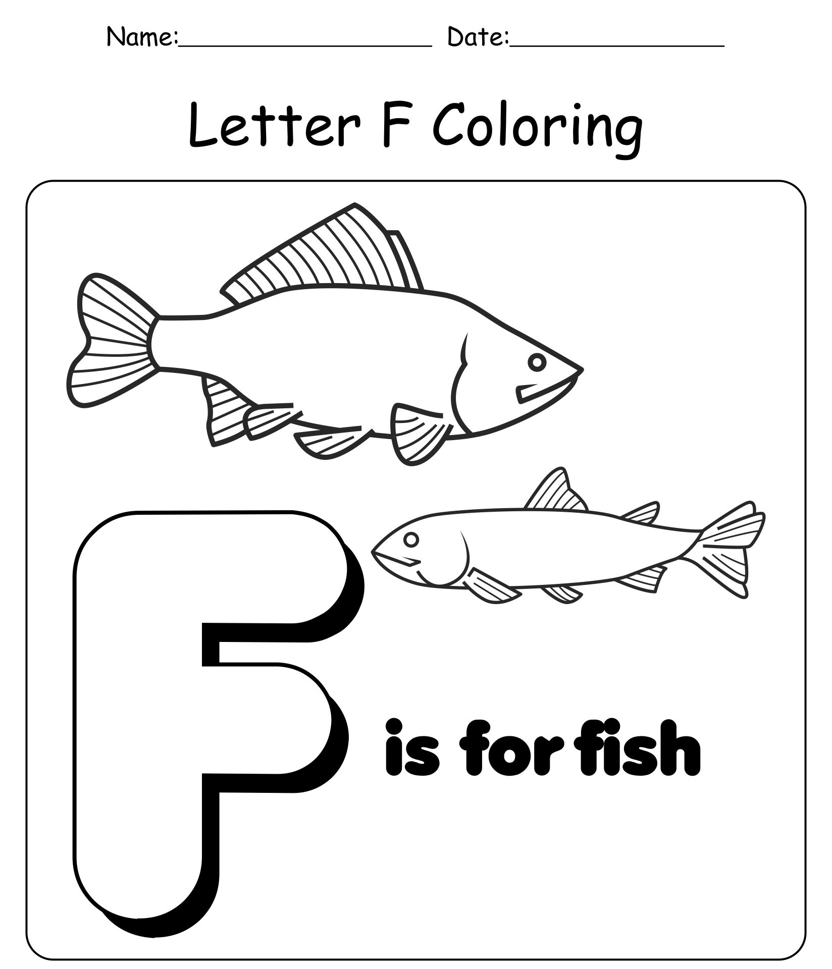 printable letter f activities