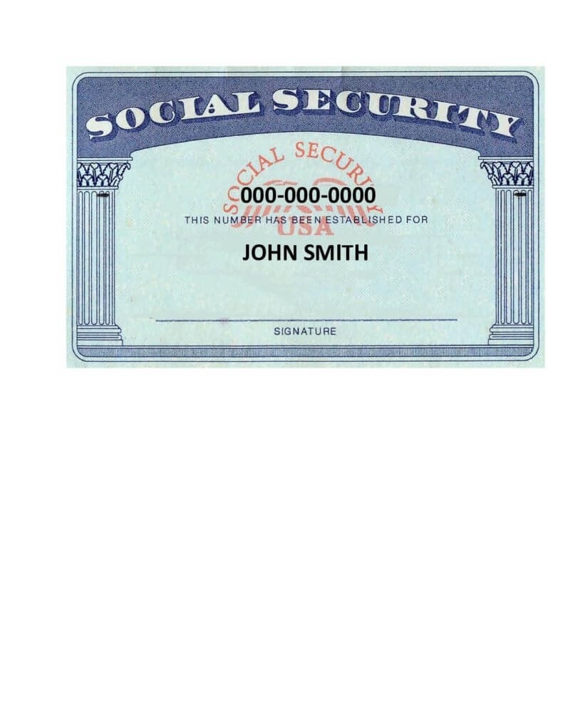 printable social security card template