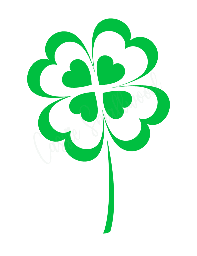 12 Cute Four Leaf Clover Printable Templates FREE Cassie Smallwood