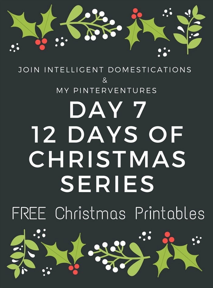 12 Days Of Christmas Free Christmas Printables My Pinterventures