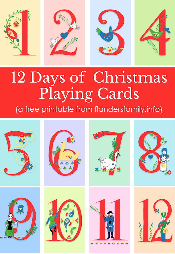12 days of christmas picture printables