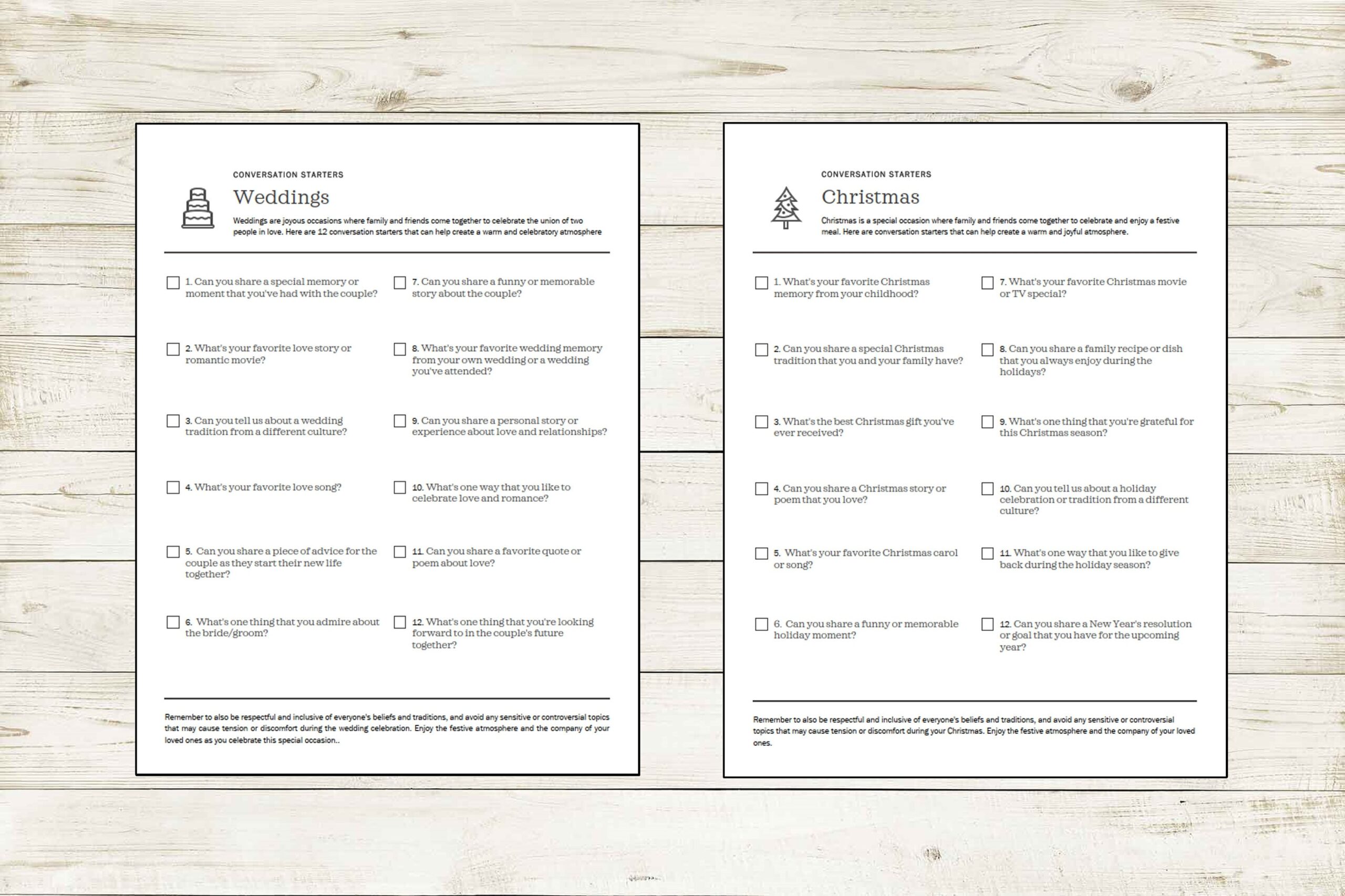 120 Printable Conversational Starters For Different Occasions Get The