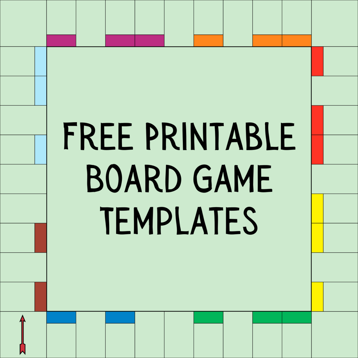 free printable board game template