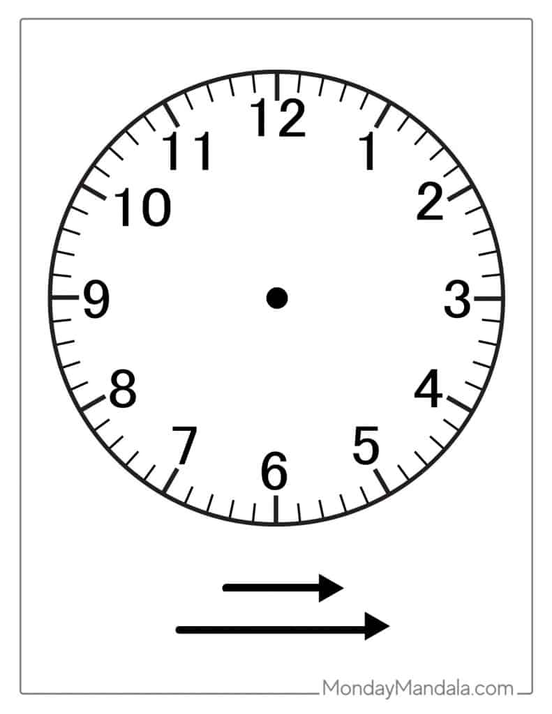 14 Printable Clock Faces Free PDFs To Download Print 55 OFF