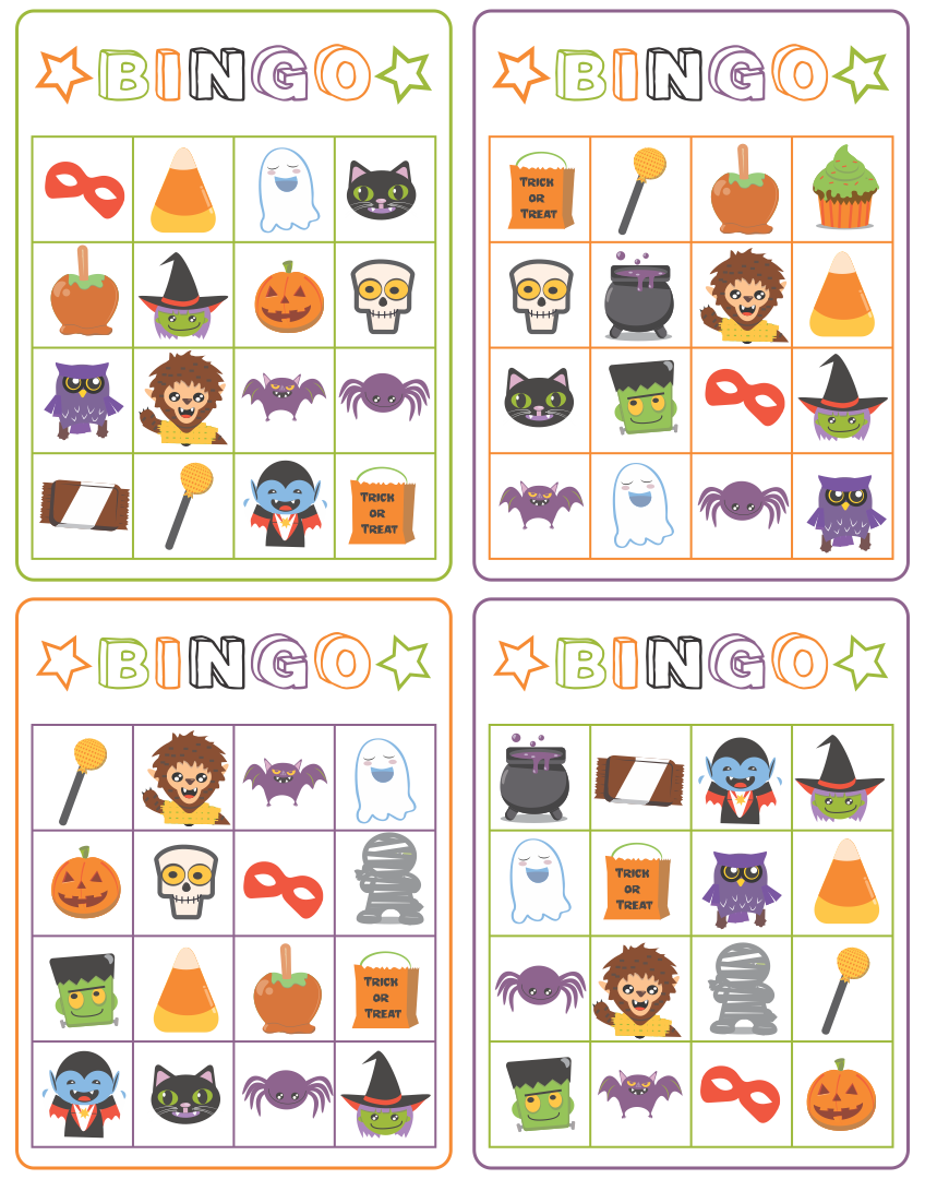 free printable bingo games halloween