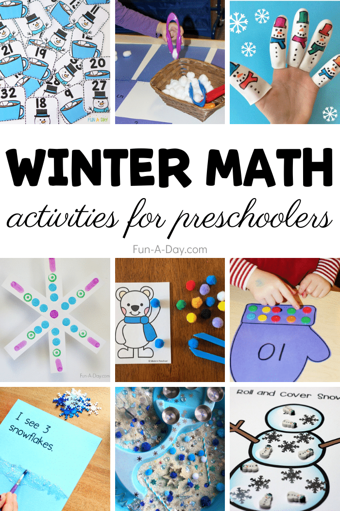 winter activities for preschoolers printable
