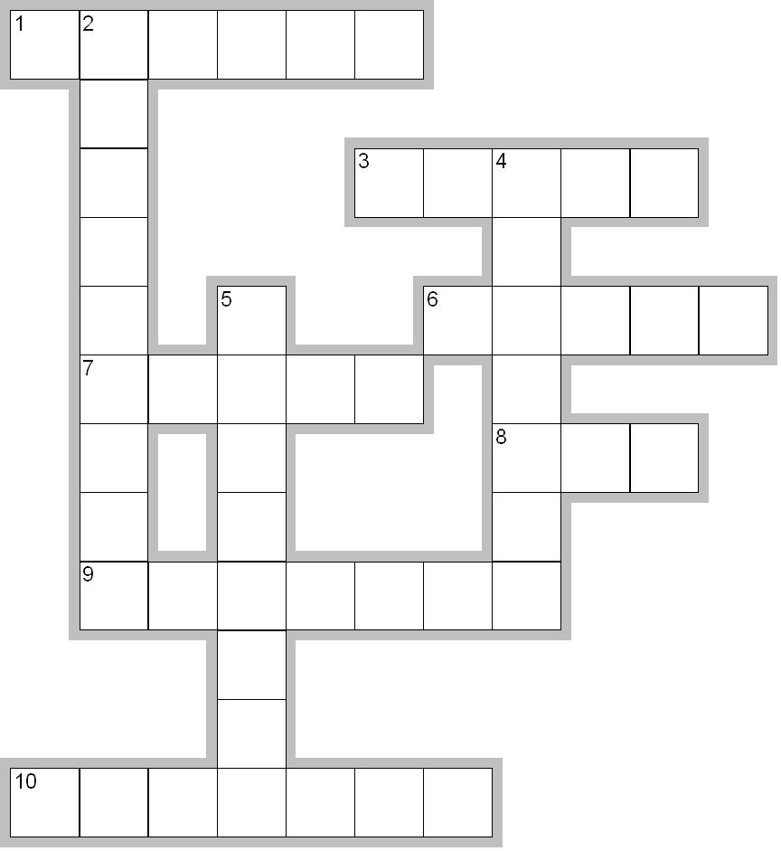 15 Word Crossword Puzzle Template