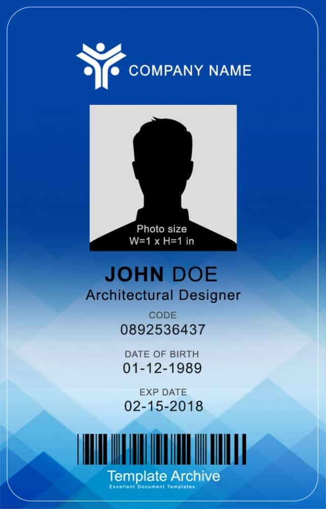 printable id card template word