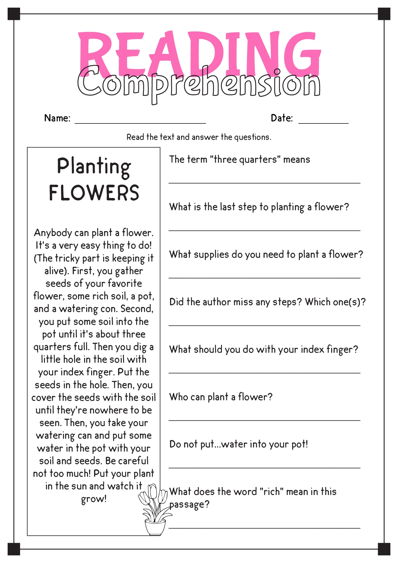 16 Comprehension Reading English Worksheets Free PDF At 