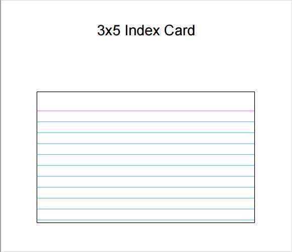 4x6 index card printable template