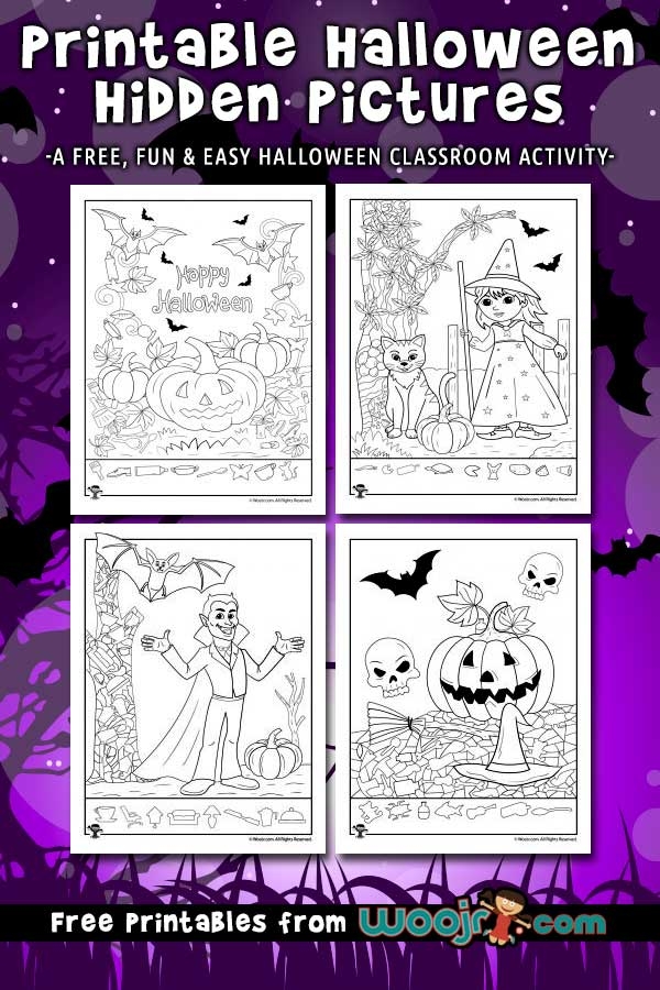hidden pictures halloween free printables