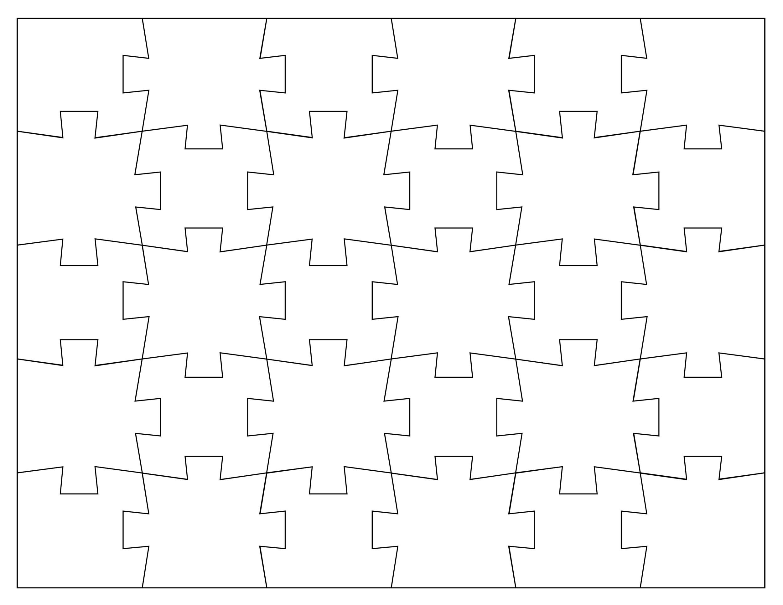 28 piece puzzle template