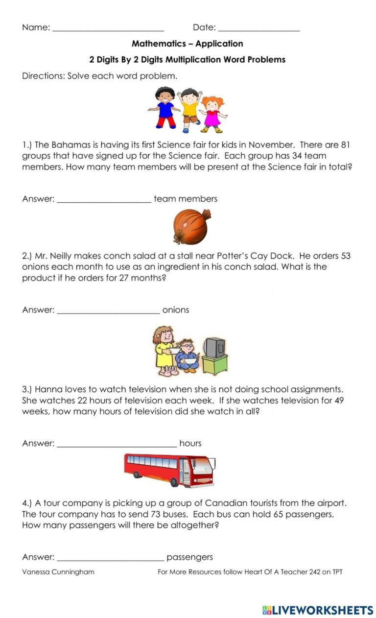 multiplication of 2 digit numbers worksheets