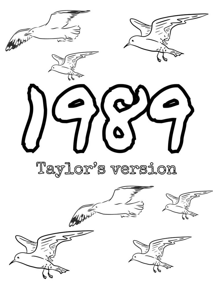 20 Page 1989 Coloring Book Taylor Listening Party Printable 1989 Party 