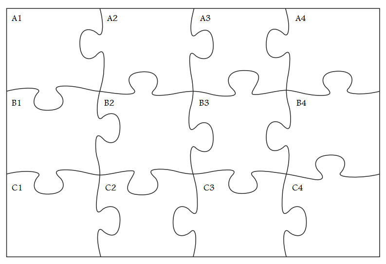 20 Piece Puzzle Template Printable Printable Templates