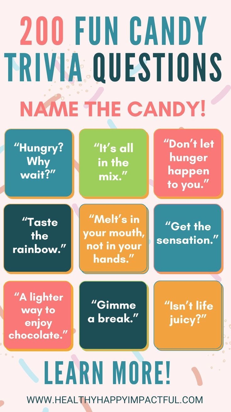 200 Fun Candy Trivia Questions And Answers In 2024 Fun Trivia