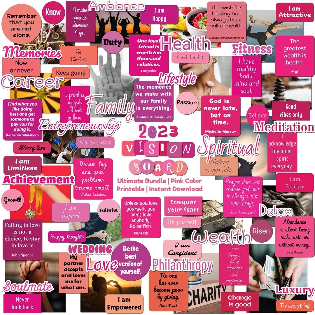 2025 Vision Board Kit Complete Ultimate Bundle Inspirational Dream 