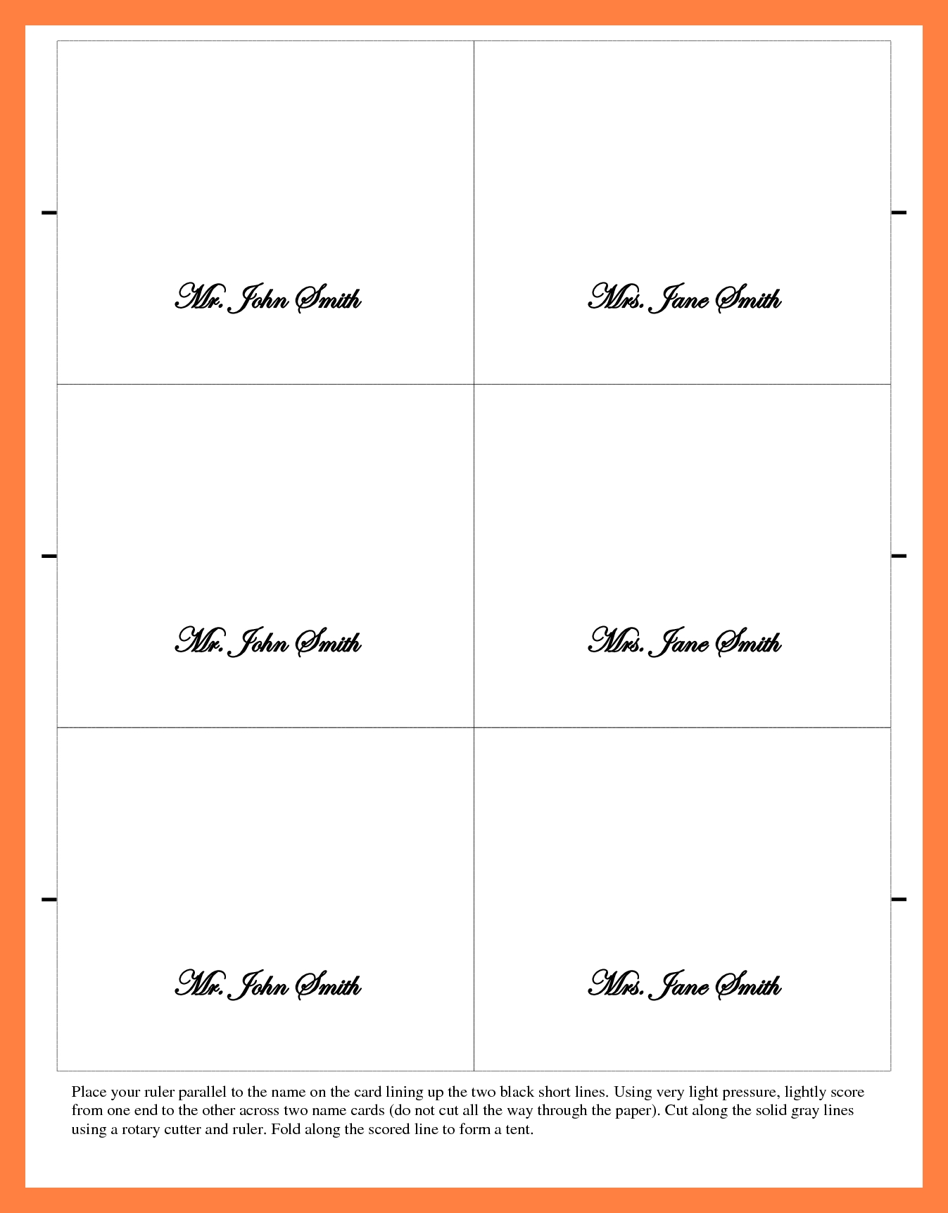 23 Customize Microsoft Word Place Card Template 6 Per Sheet Templates 