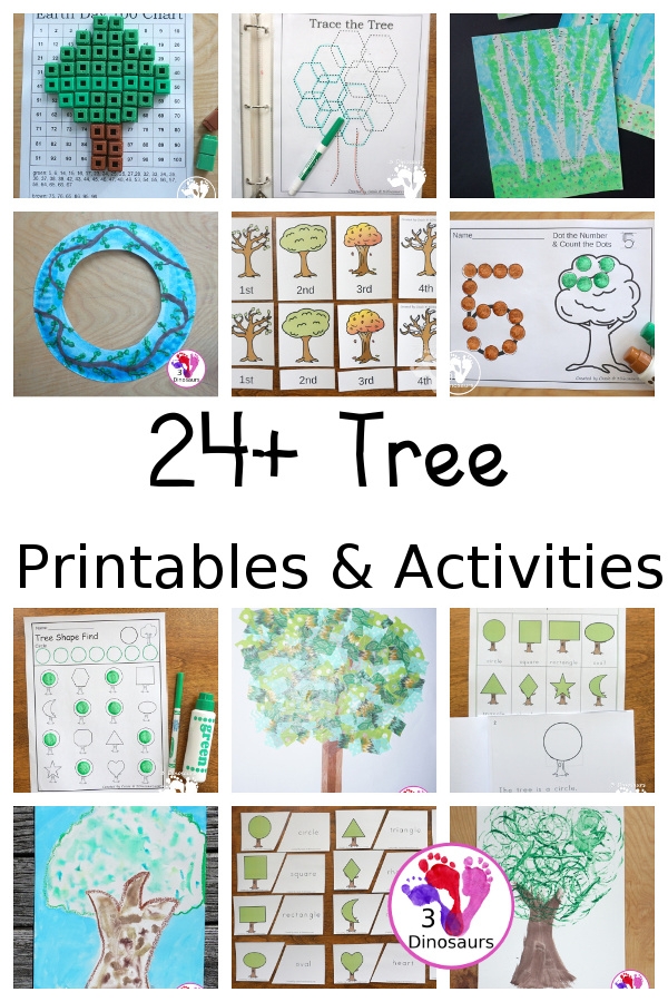 24 Tree Activities And Printables For Arbor Day 3 Dinosaurs