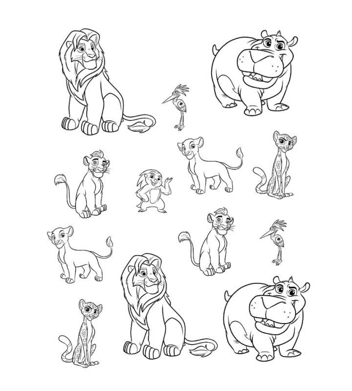 the lion guard coloring pages