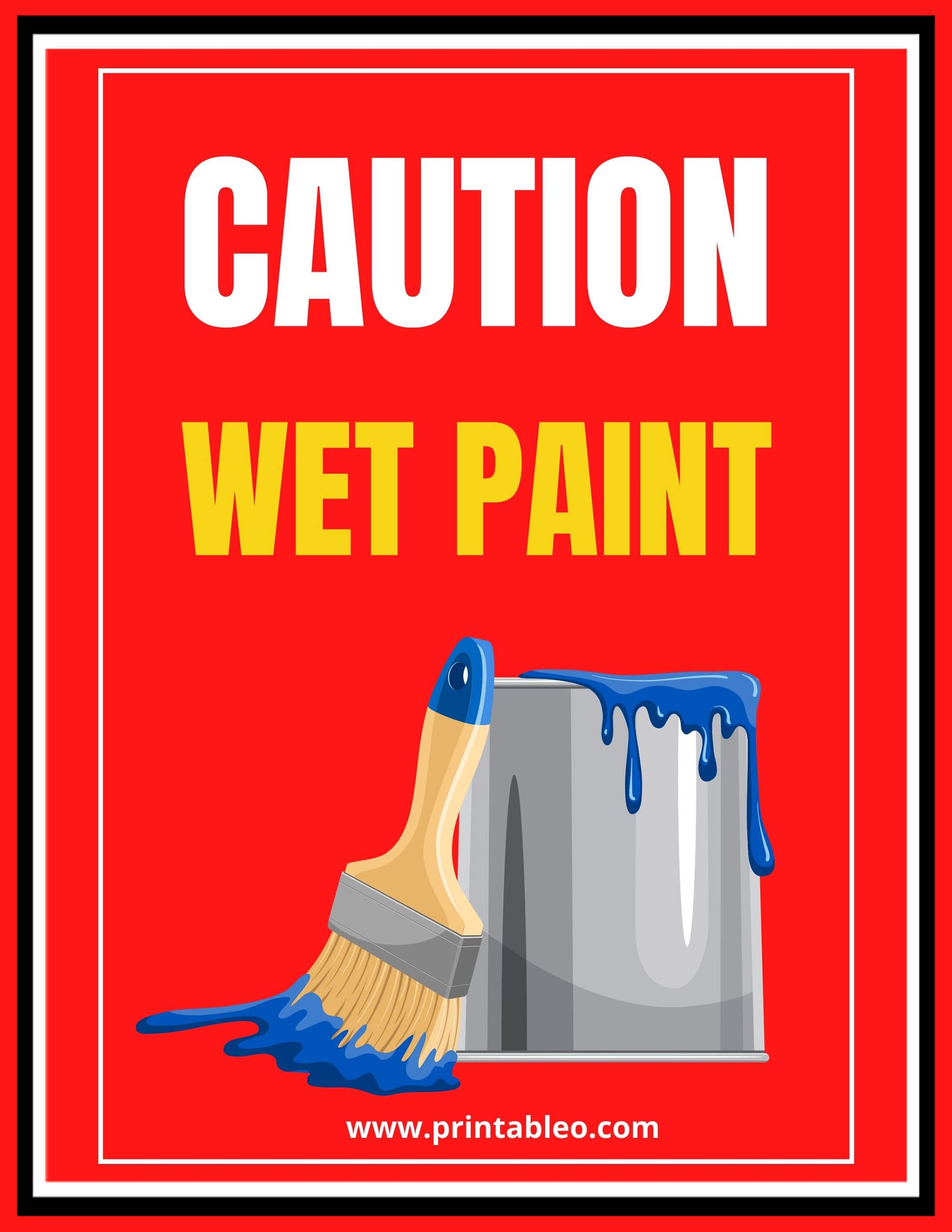 26 Printable Wet Paint Signs For Temporary Use Free PDF
