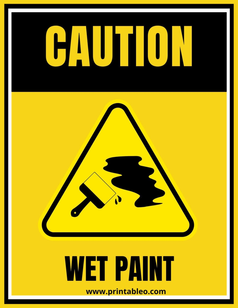 26 Printable Wet Paint Signs For Temporary Use Free PDF