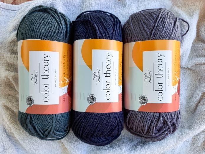 3 Skeins Of Lion Brand Color Theory Yarn In Colors Amethyst Admiral 