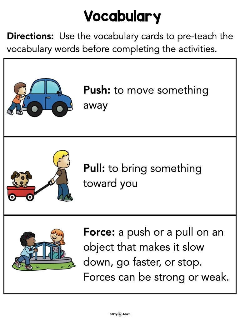 3 Tips For Teaching Force And Motion To Kindergarten Students A Carly 