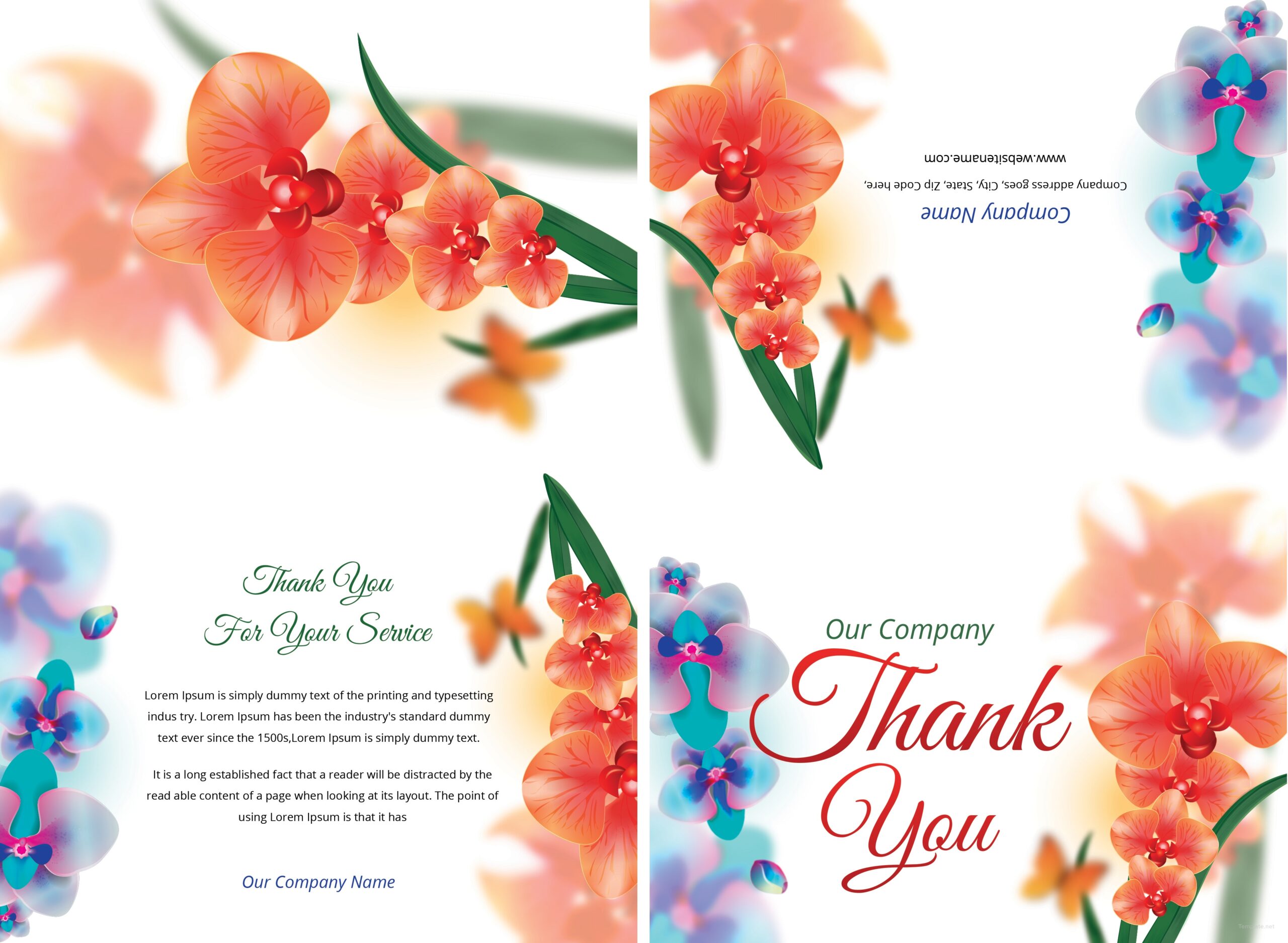 thank you card printable free templates