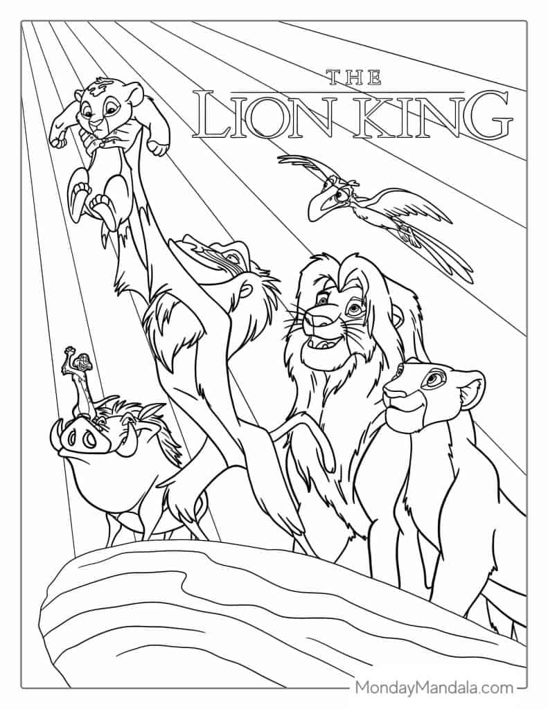 32 Lion King Coloring Pages Free PDF Printables Worksheets Library
