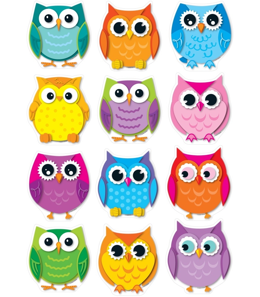4 Best Images Of Printable Fall Owls Border Colorful Owl Classroom 