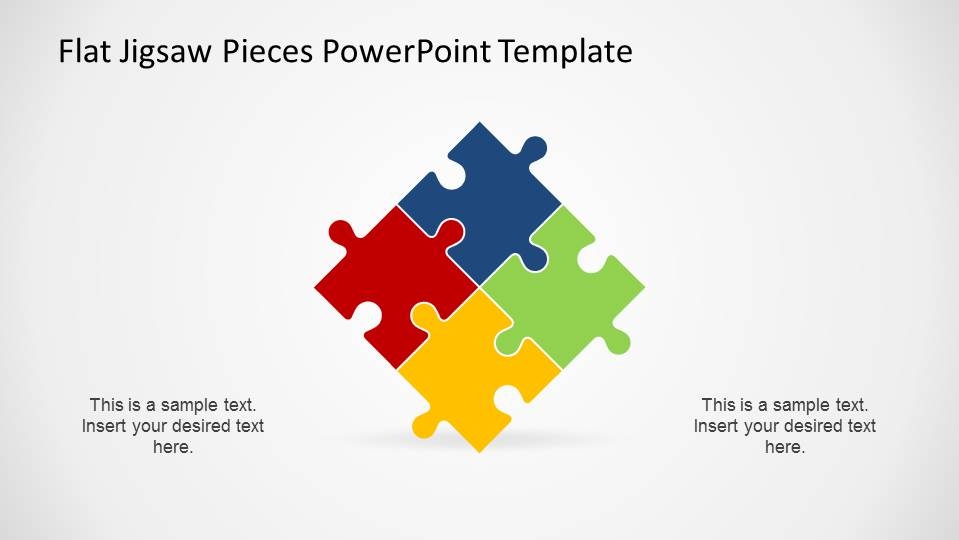 4 Piece Puzzle Template Powerpoint Free