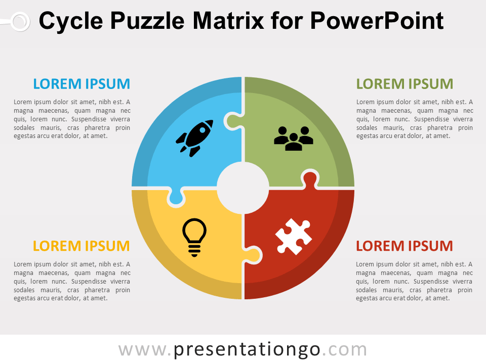 4 Piece Puzzle Template Powerpoint Free Printable Word Searches