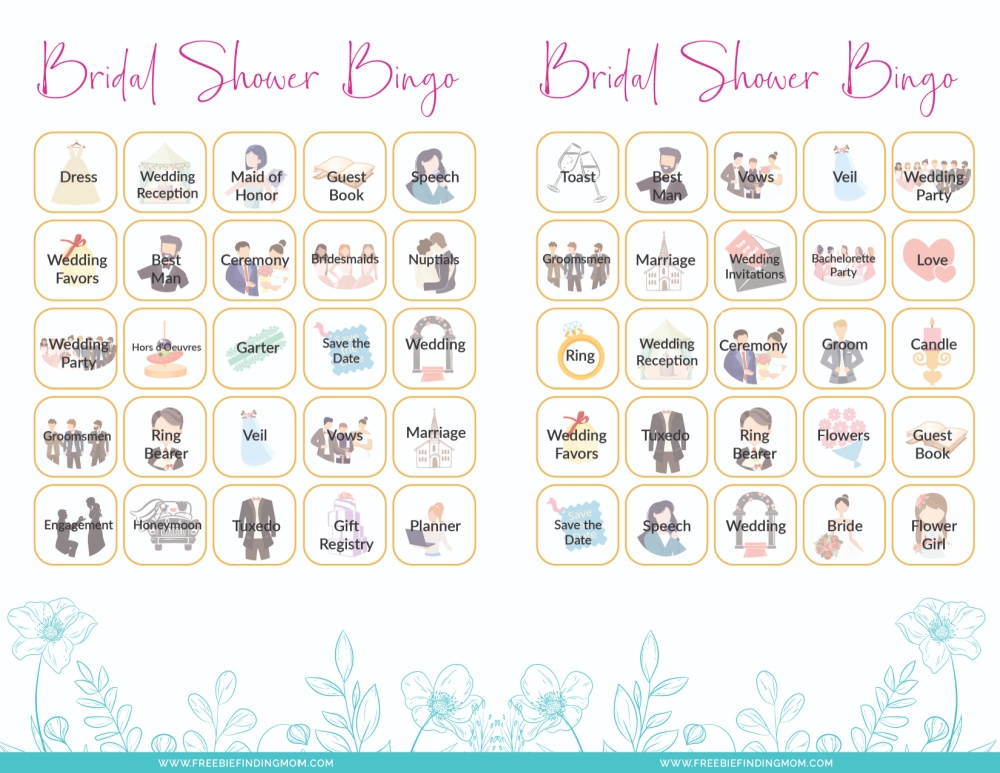 4 Printable Fun Bridal Shower Games
