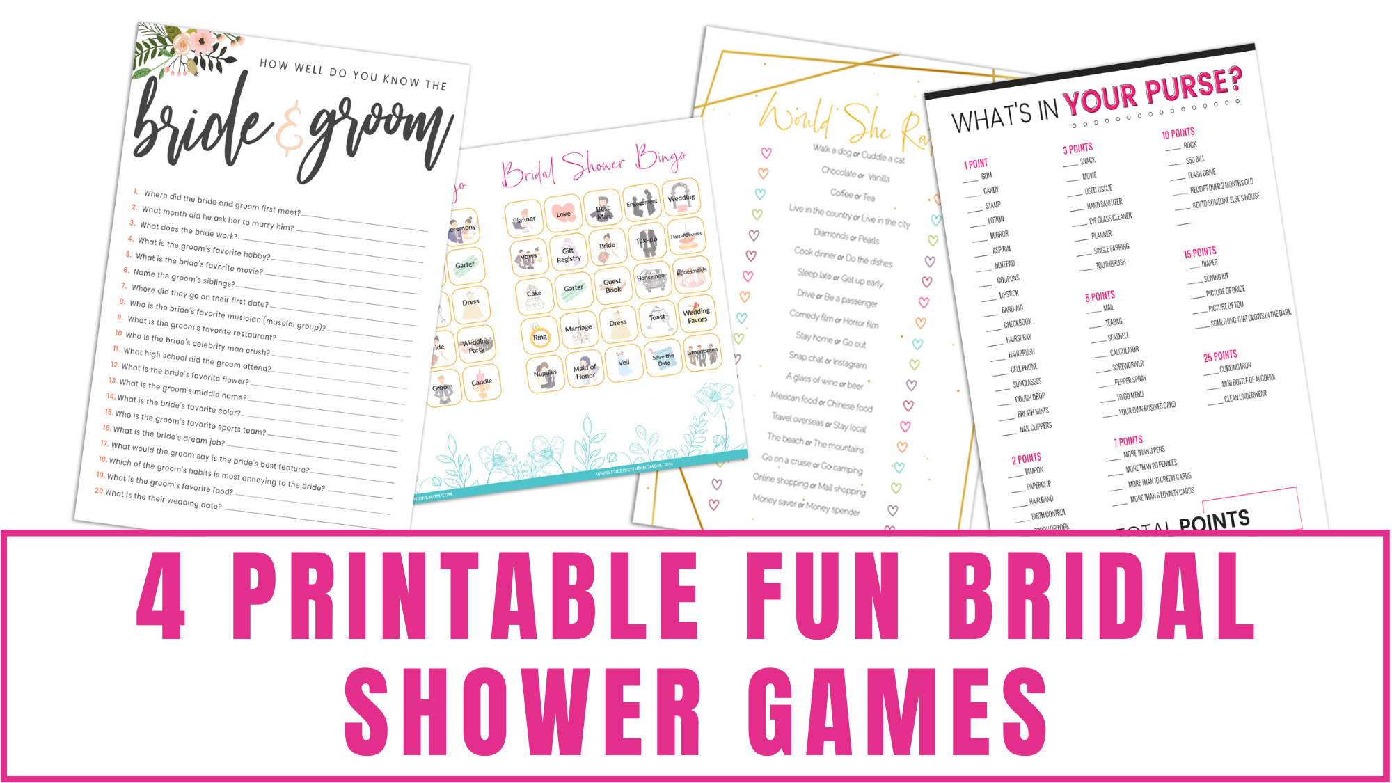 free printable bridal shower games and activities _ succulent theme