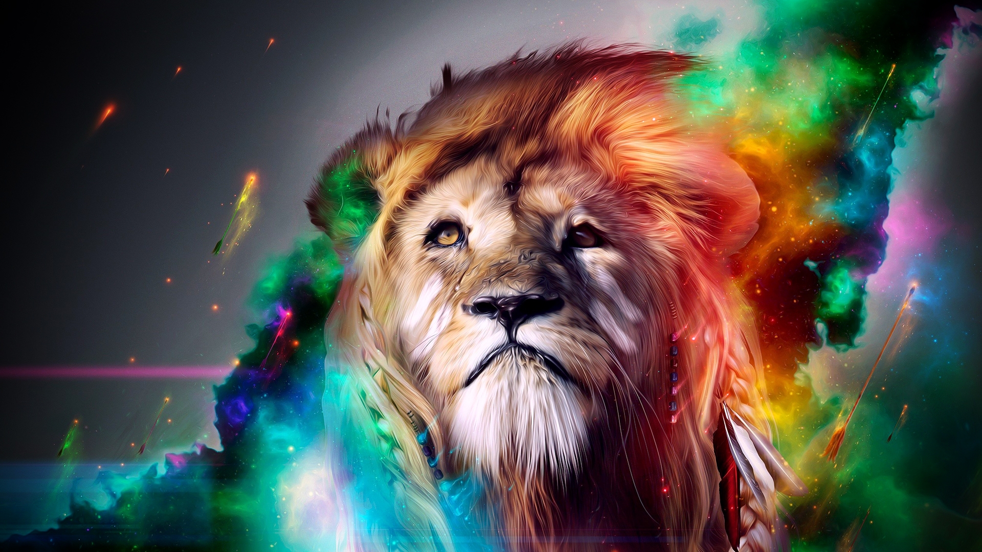 40 Colorful Lion Wallpapers WallpaperSafari
